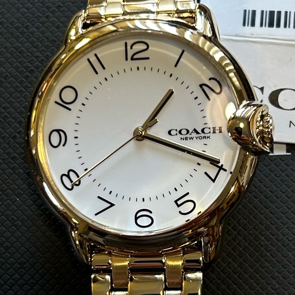 Coach Arden Watch With 36mm White Face & Golden Bracelet - Picture 1 of 7